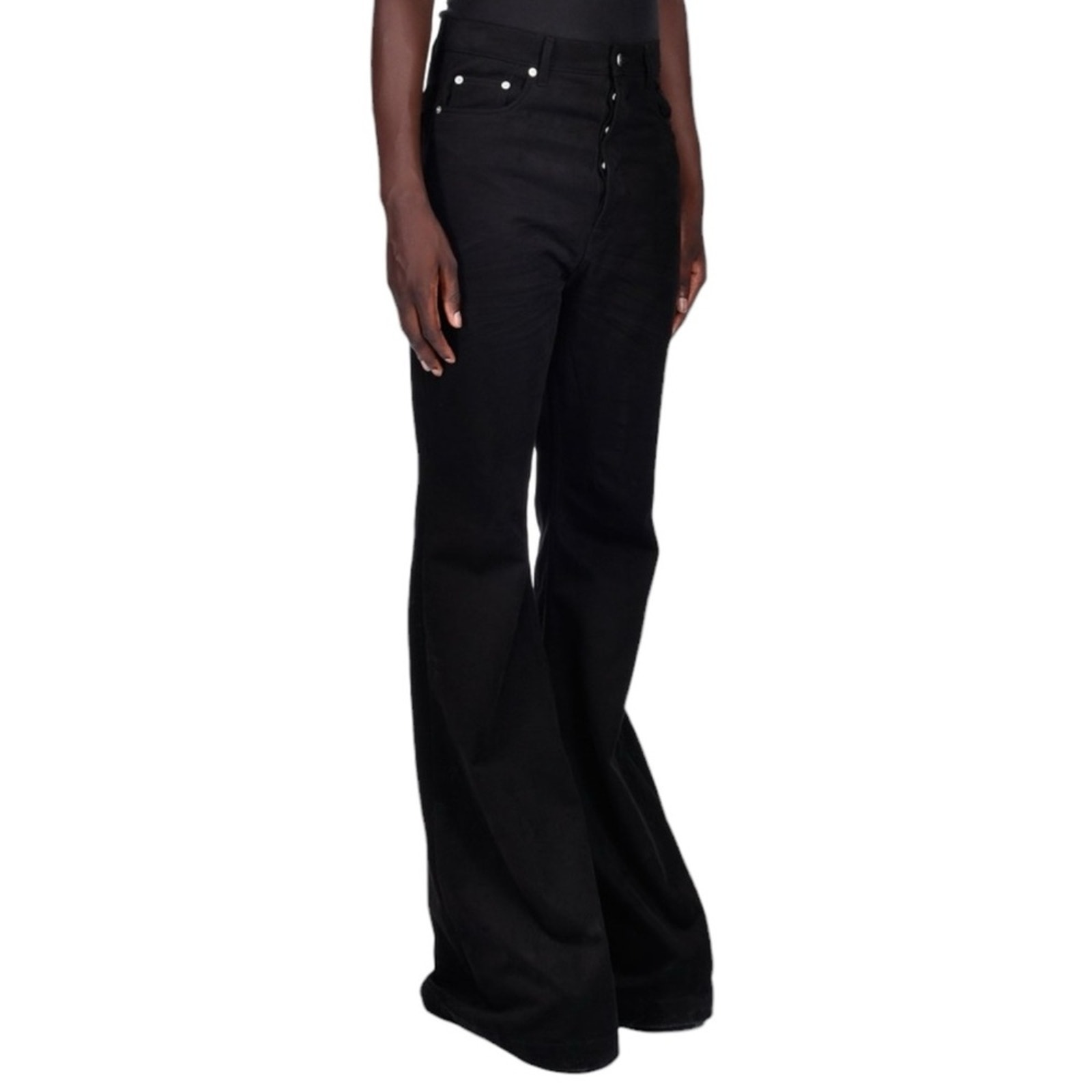Rick Owens Bolan Strobe Fw22 Flare Bootcut Pants Size 34 Black Soft Heavy Cotton